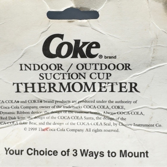 Vintage Coca-Cola Polar Bear Thermometer – 1996 NIP, Suction Cup Mount - Picture 5 of 8